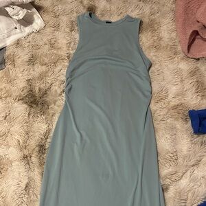 SHEIN Sleeveless Teal Midi Dress